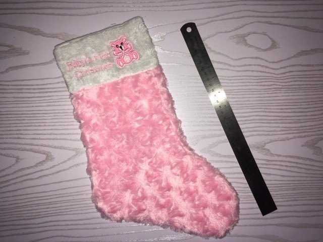 Baby 1st Christmas Pink Stocking